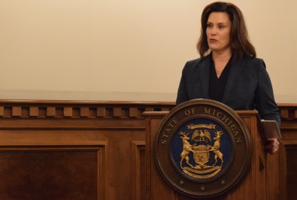 A governadora de Michigan, a democrata Gretchen Whitmer