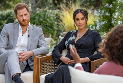 Harry e Meghan em entrevista para Oprah Winfrey