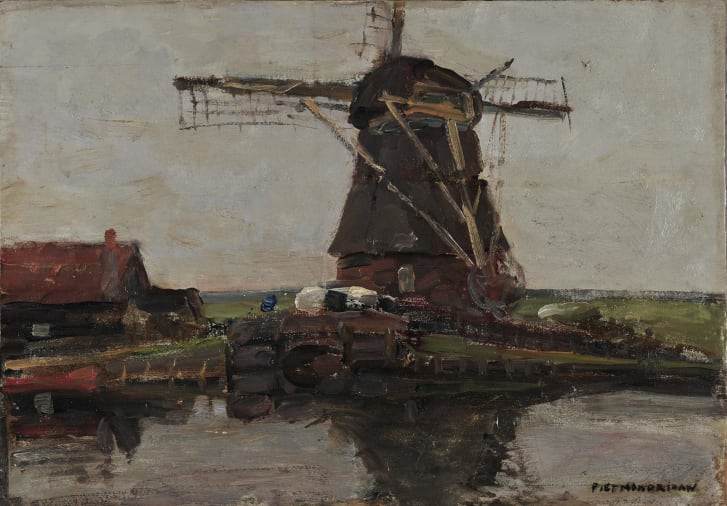 "Paisagem com Moinho", Piet Mondrian "Paisagem com Moinho", Piet Mondrian