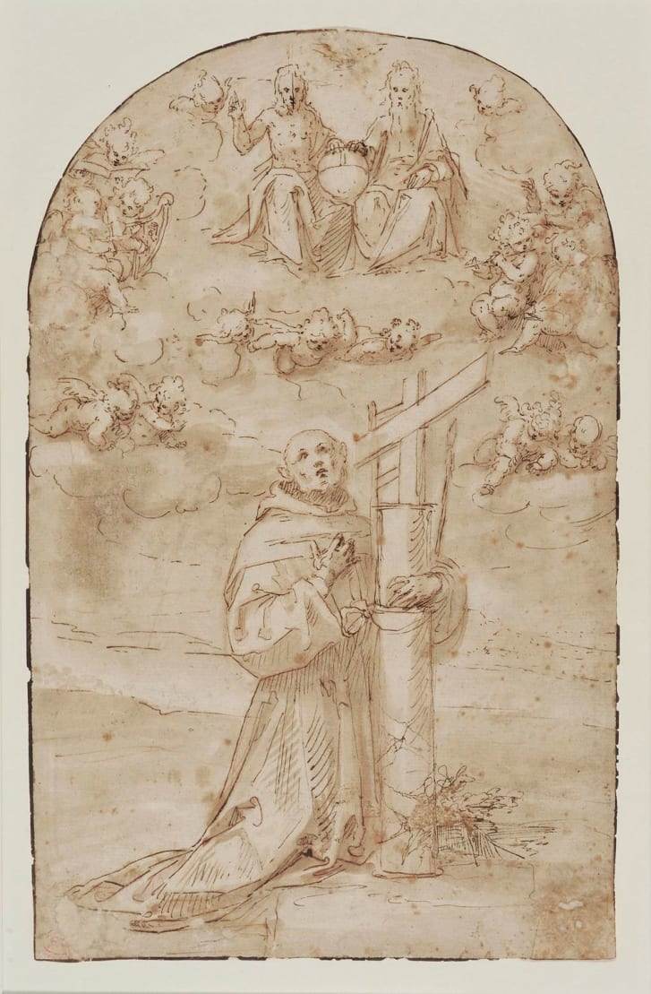 Rascunho de Guglielmo Caccia de São Diego de Alcala Rascunho de Guglielmo Caccia de São Diego de Alcala