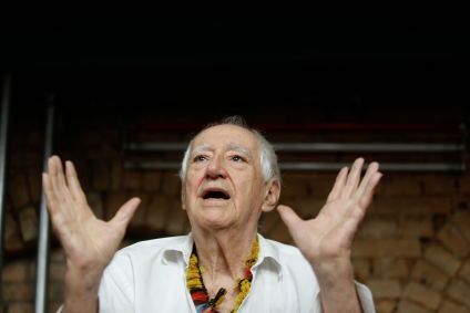 Foto de arquivo de novembro de 2014 do dramaturgo José Celso Martinez Corrêa durante entrevista concedida em São Paulo.