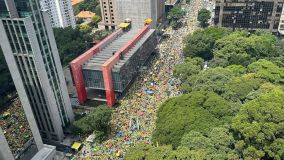 Apoiadores do ex-presidente Jair Bolsonaro (PL) em ato na Avenida Paulista