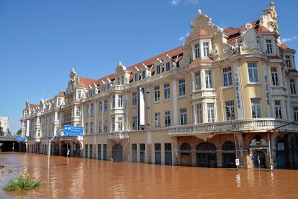 Região central de Porto Alegre durante a enchente de 1941