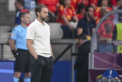 Gareth Southgate, técnico da Inglaterra, durante final da Eurocopa contra a Espanha