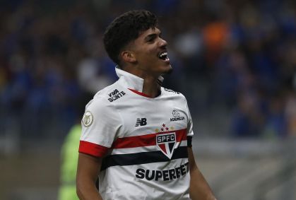 São Paulo William Gomes na vitória contra o Cruzeiro
