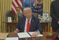 Saiba para que serve botão colocado na mesa de Trump na Casa Branca